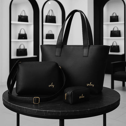 Bolso Dama Vélez + Carriel + Cosmetiquera Hecho a Mano - Cambio de Colección